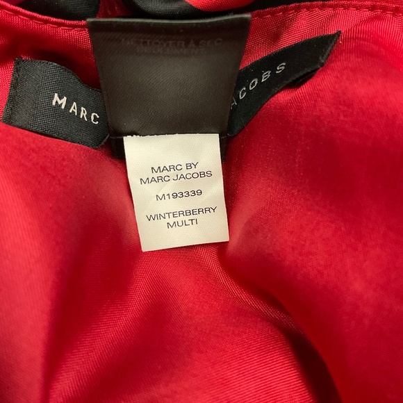 π₯ Y2K Marc by Marc Jacobsβ100% Silk Sash Red Check Cocktail Dress Size 10 - Picture 4 of 12